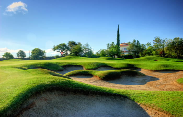 Sand bunkers in the Gramacho Golf Course